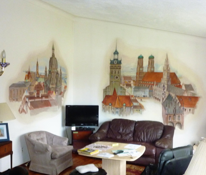 Both Murals (2015) Dresden on left and Munich on right