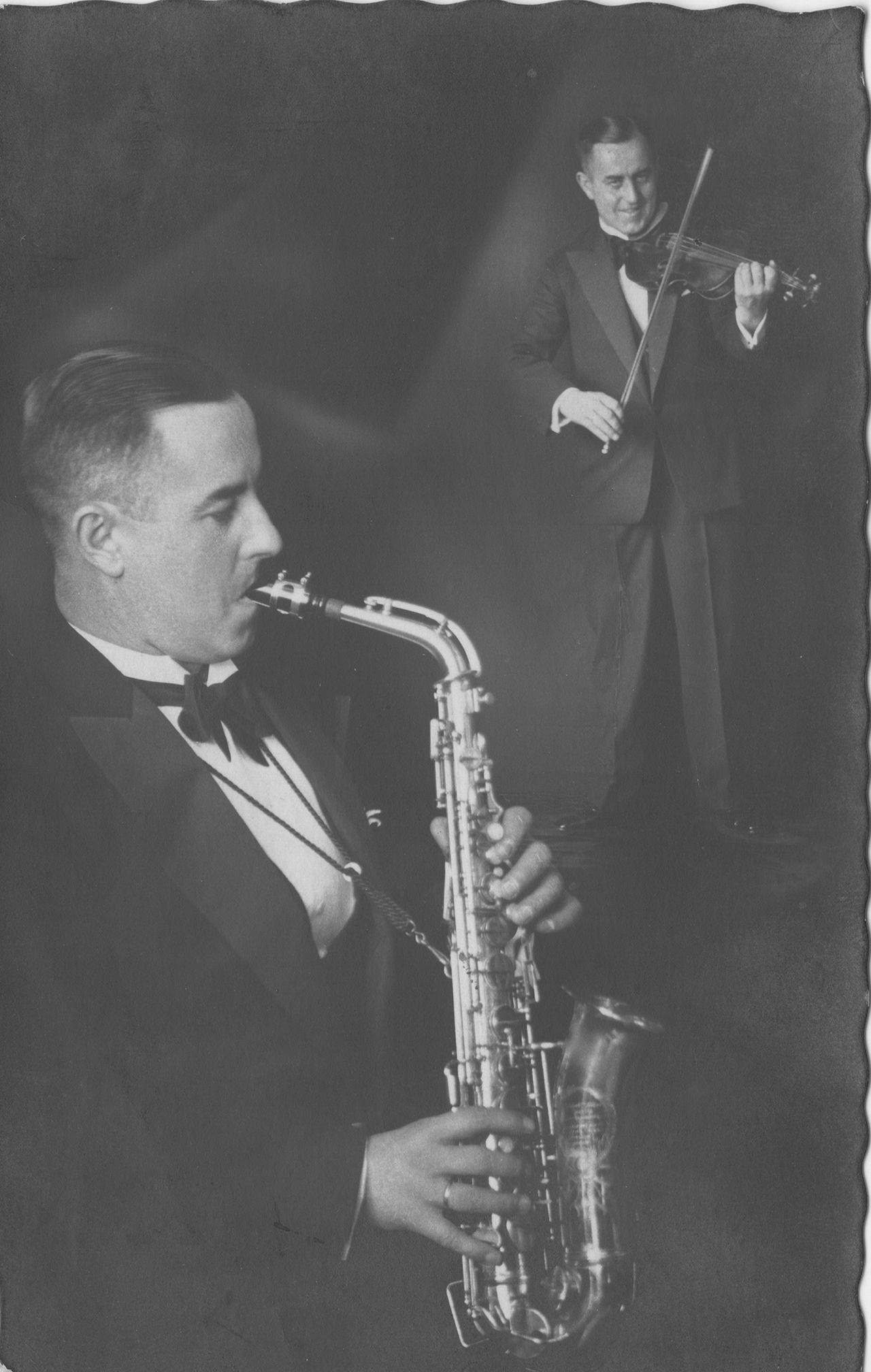 1920 Promo photo of Joseph playing Sax and Violin